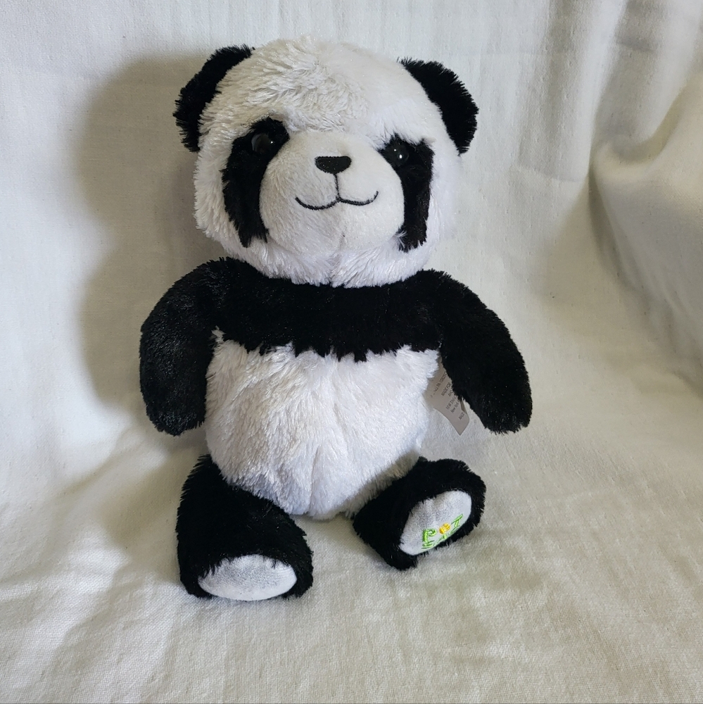 PetSac‎ Shu Shu the Panda Bear Plush With White Black Polka Dot Pullout Backpack